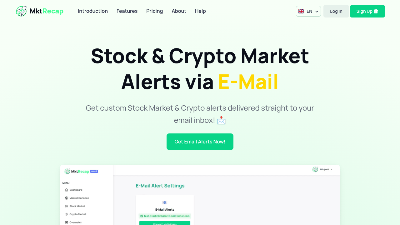 Email Stocks & Crypto Alerts | Get Smart AI Market Updates to your Inbox
