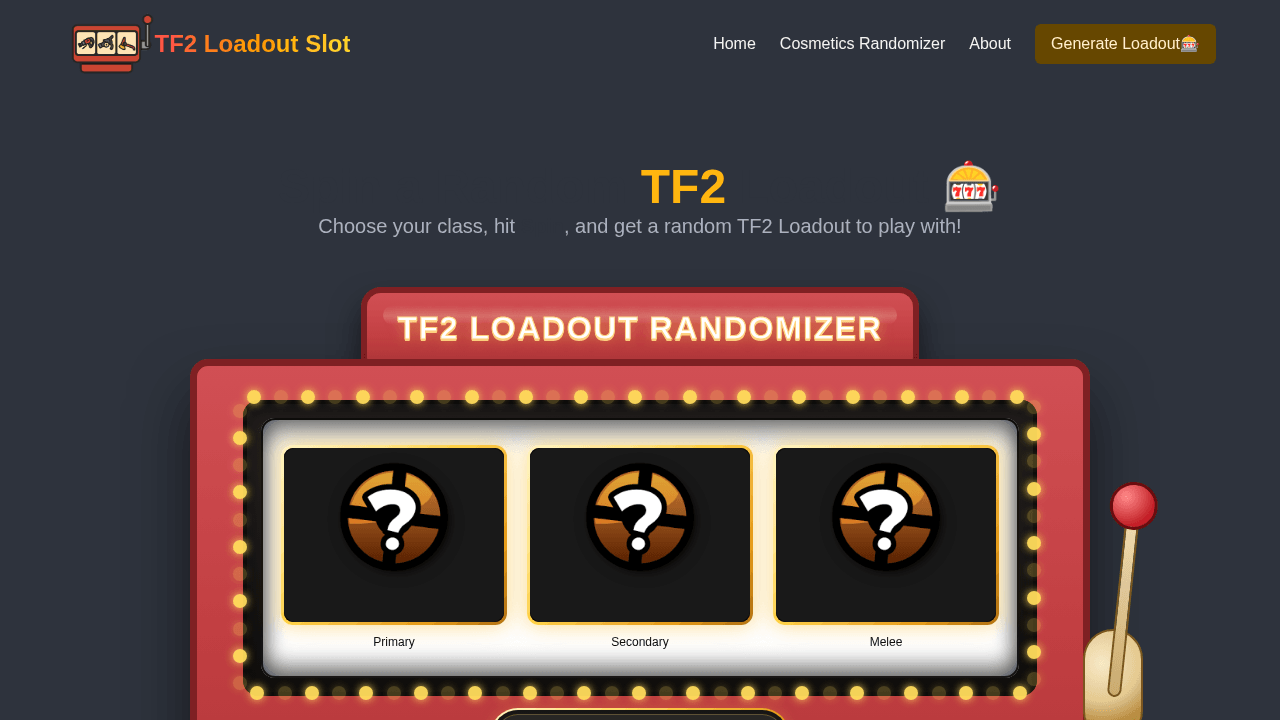 TF2 Loadout – Random Loadout Generator Slotmachine